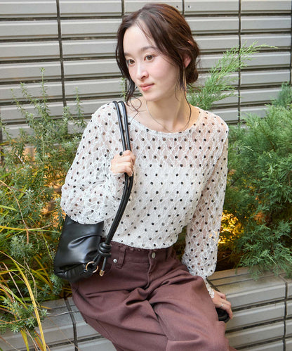 forksy 必入碎花/波點Sheer Lace Top - Image 21