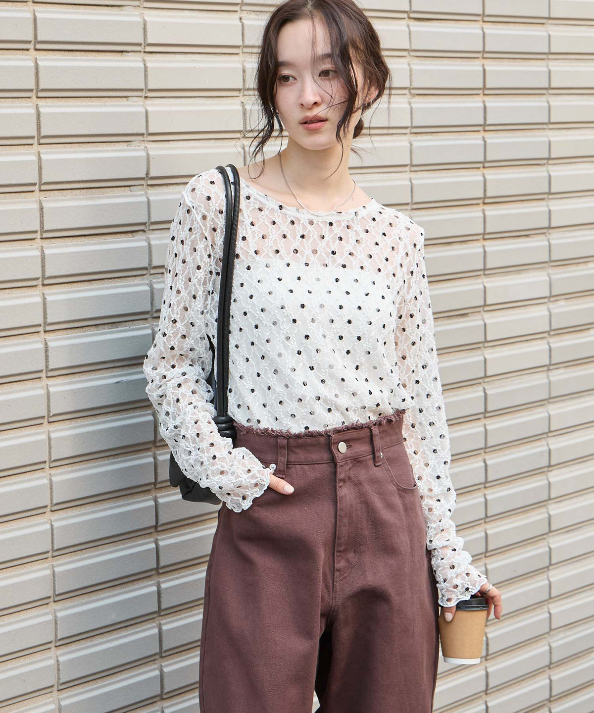 forksy 必入碎花/波點Sheer Lace Top - Image 22