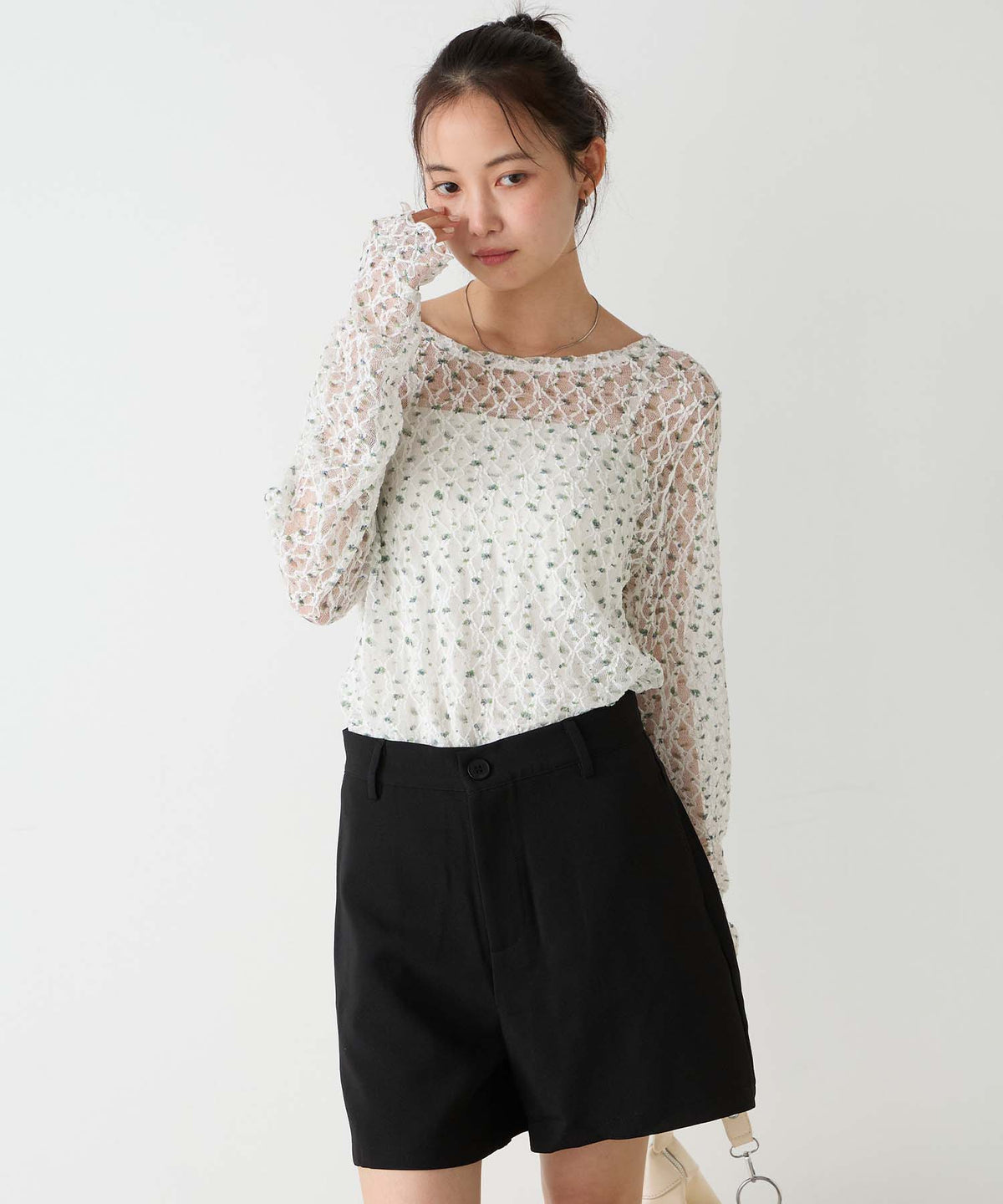 forksy 必入碎花/波點Sheer Lace Top - Image 33