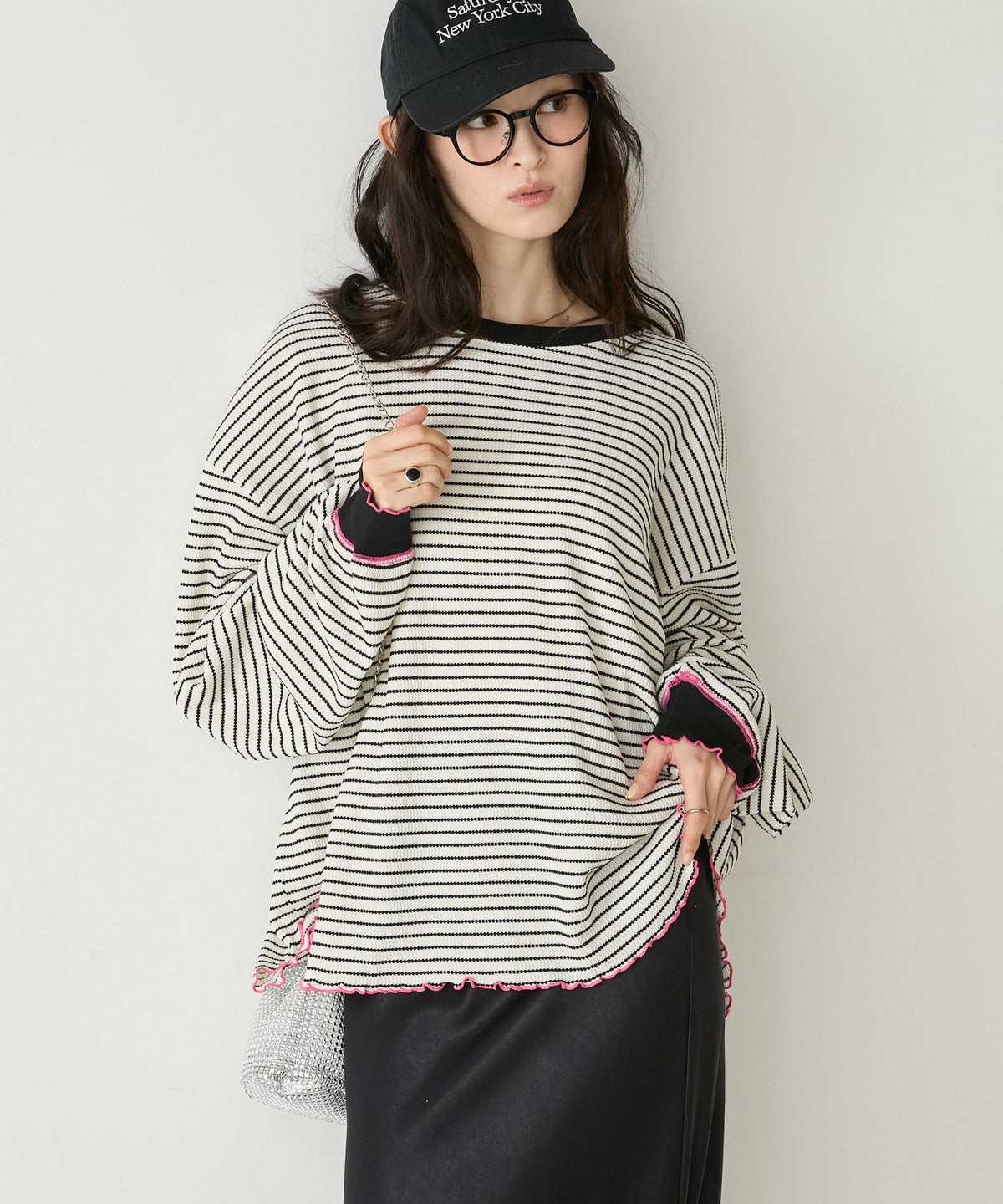 forksy. Oversized Waffle Tee - Image 1