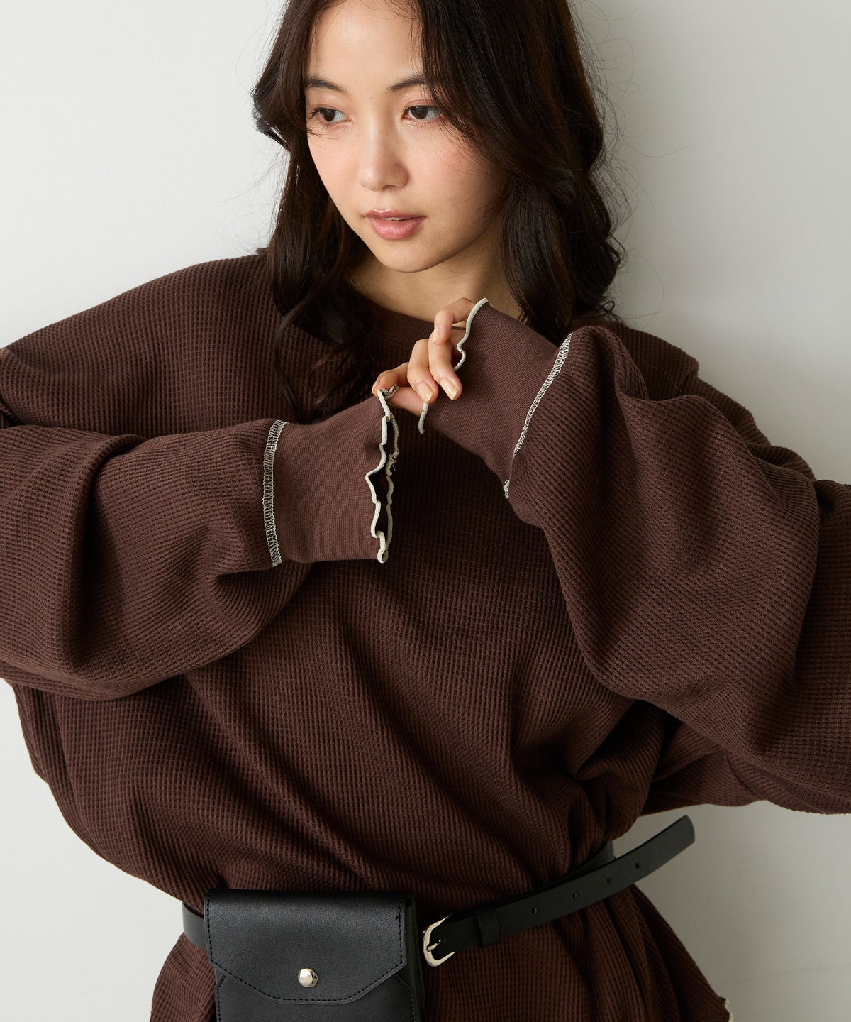 forksy. Oversized Waffle Tee - Image 6