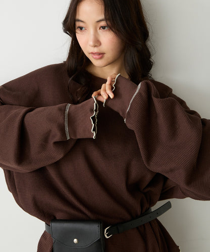 forksy. Oversized Waffle Tee - Image 6