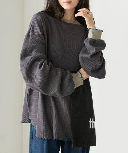 forksy. Oversized Waffle Tee - Image 5