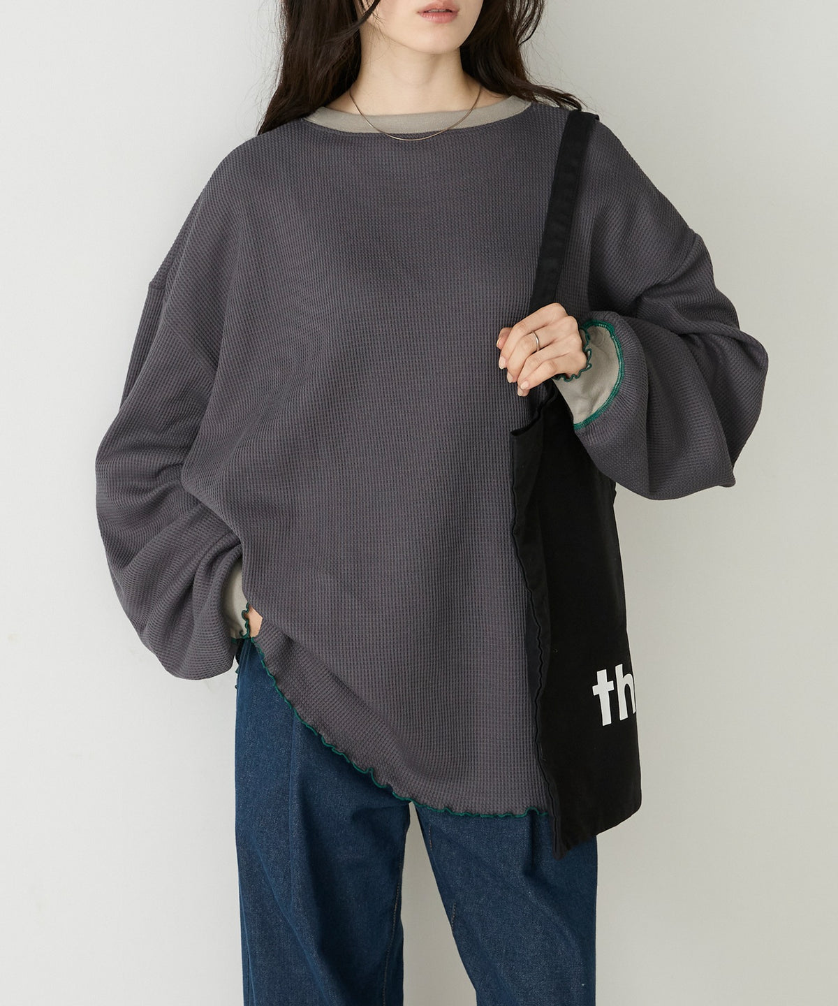 forksy. Oversized Waffle Tee - Image 58