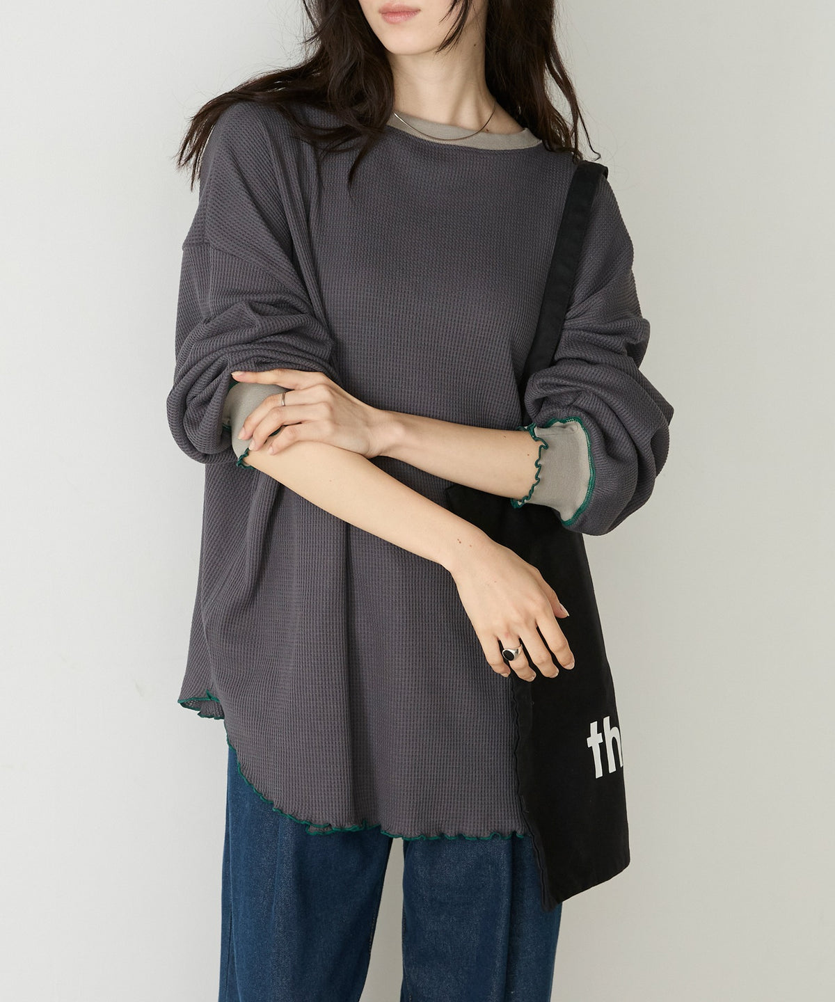 forksy. Oversized Waffle Tee - Image 61