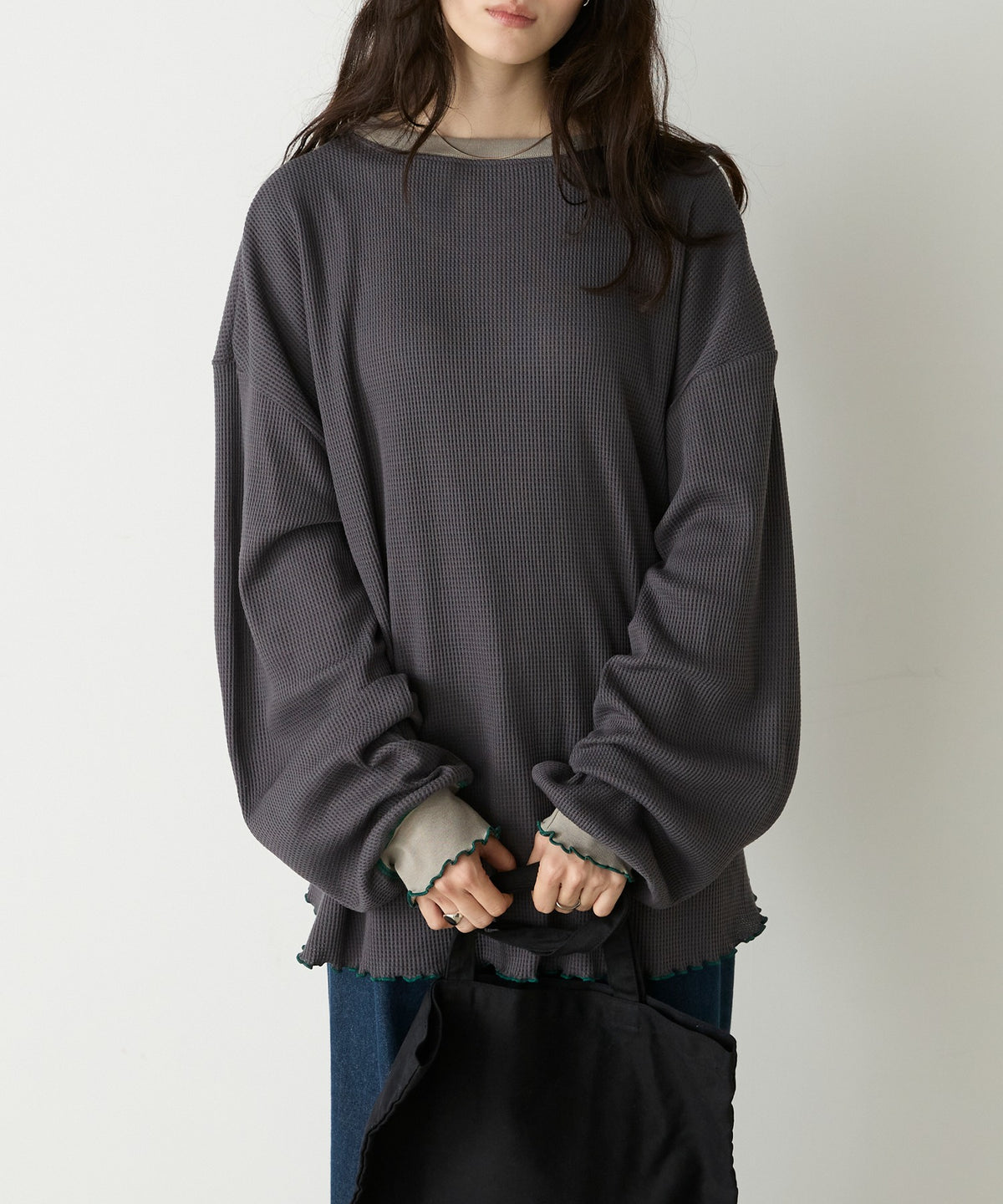 forksy. Oversized Waffle Tee - Image 63