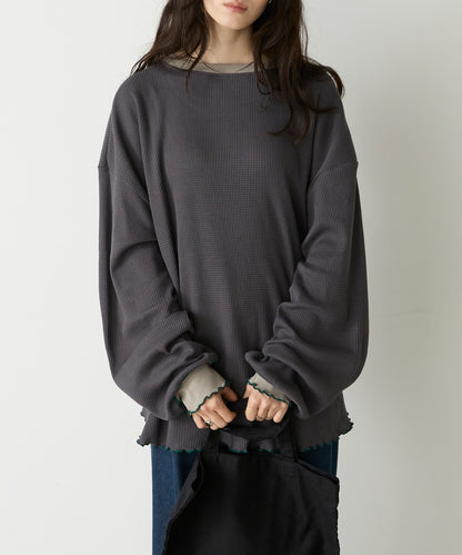forksy. Oversized Waffle Tee - Image 63