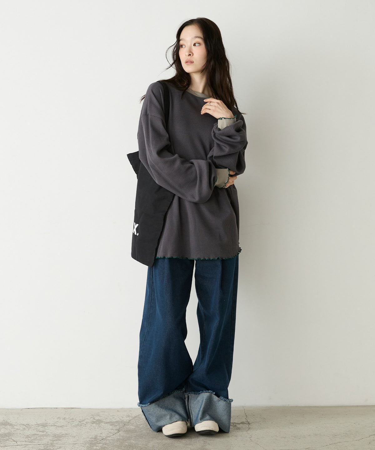 forksy. Oversized Waffle Tee - Image 67