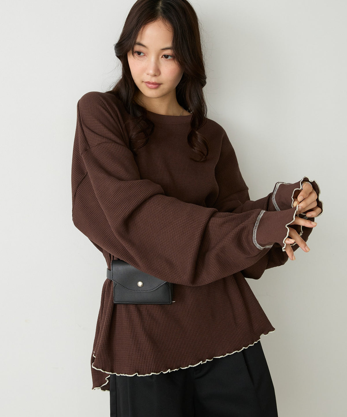 forksy. Oversized Waffle Tee - Image 71