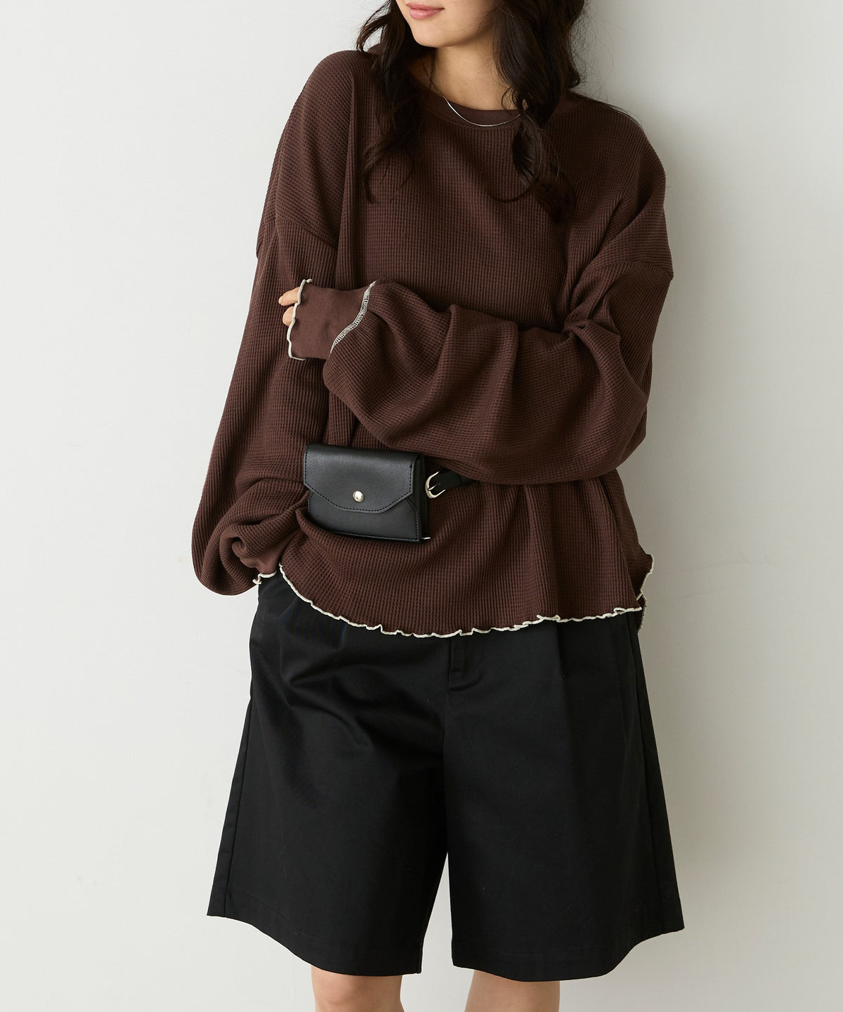 forksy. Oversized Waffle Tee - Image 75