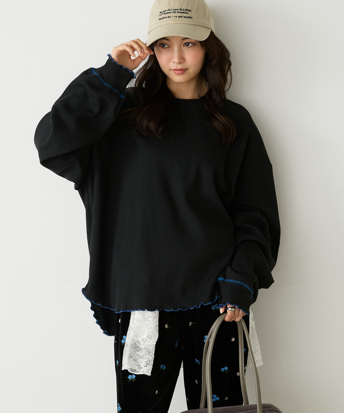 forksy. Oversized Waffle Tee - Image 34