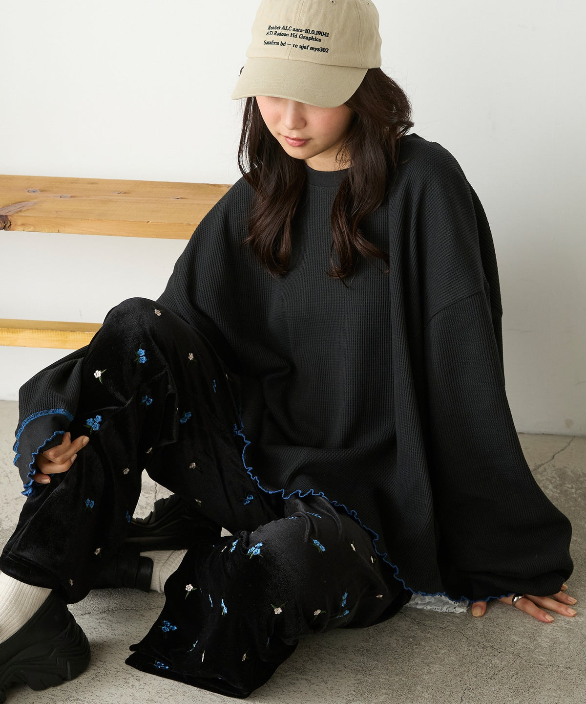 forksy. Oversized Waffle Tee - Image 35
