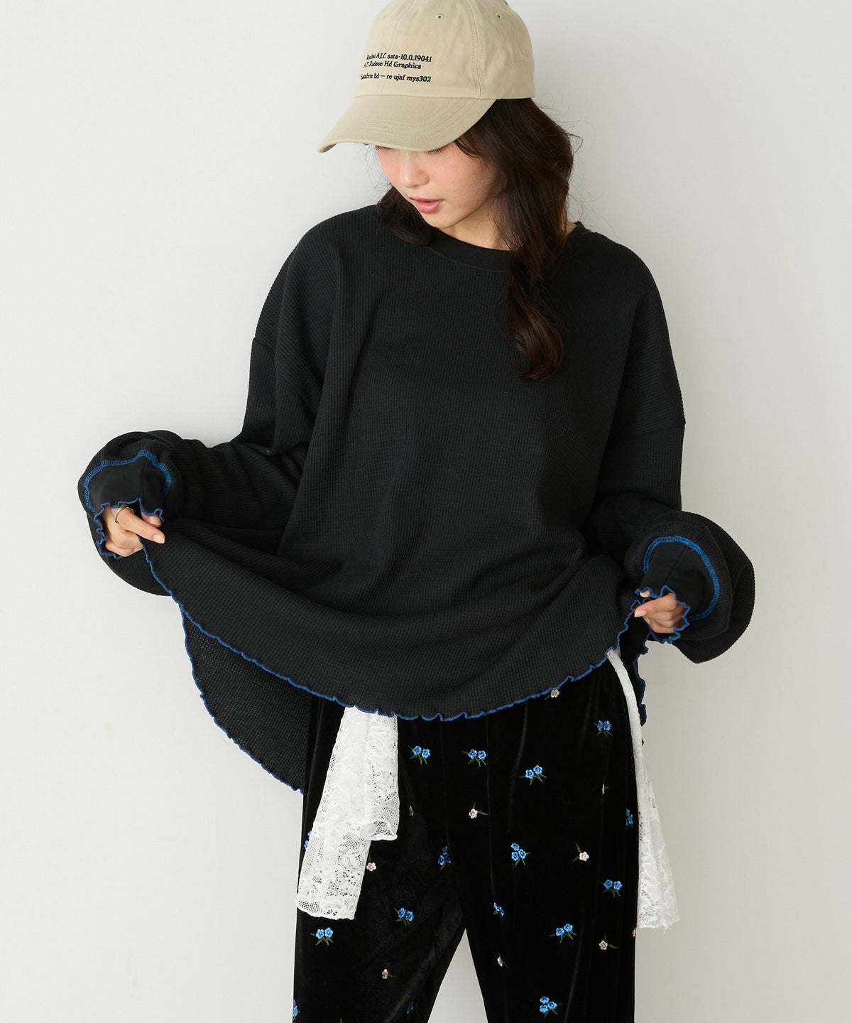 forksy. Oversized Waffle Tee - Image 39