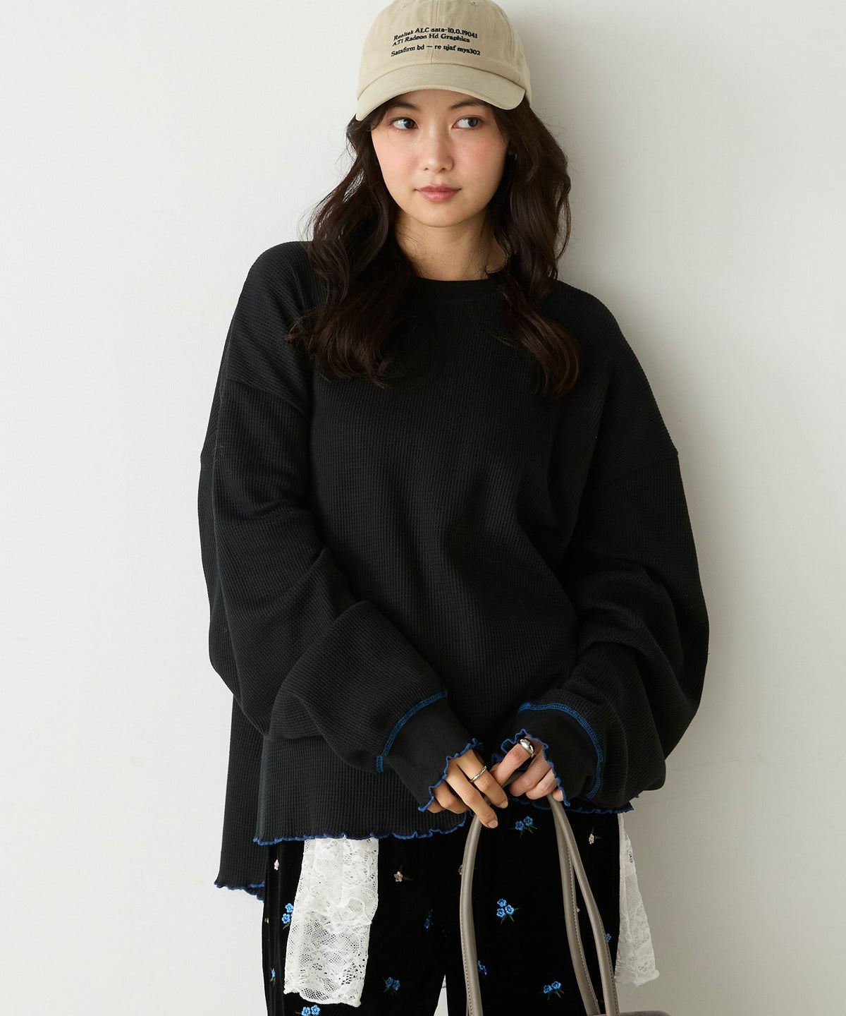 forksy. Oversized Waffle Tee - Image 40