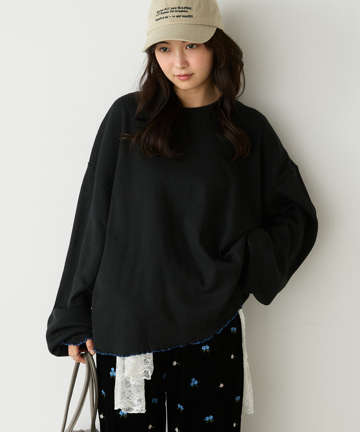 forksy. Oversized Waffle Tee - Image 41