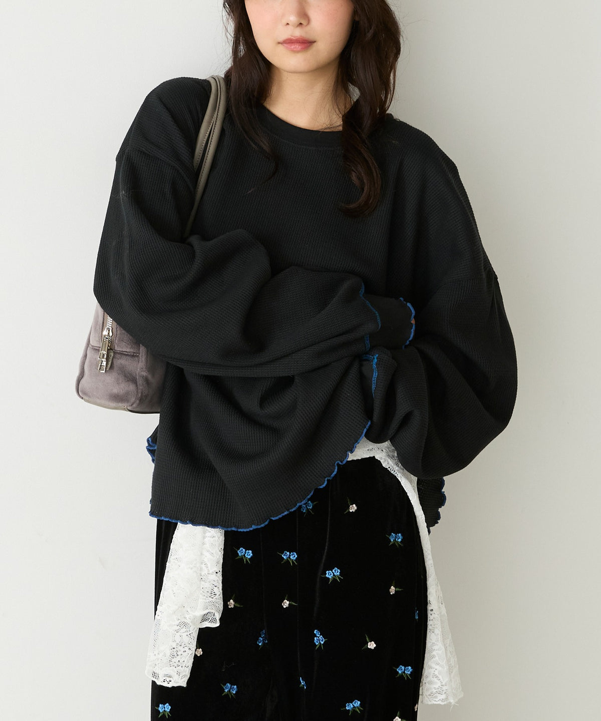 forksy. Oversized Waffle Tee - Image 45