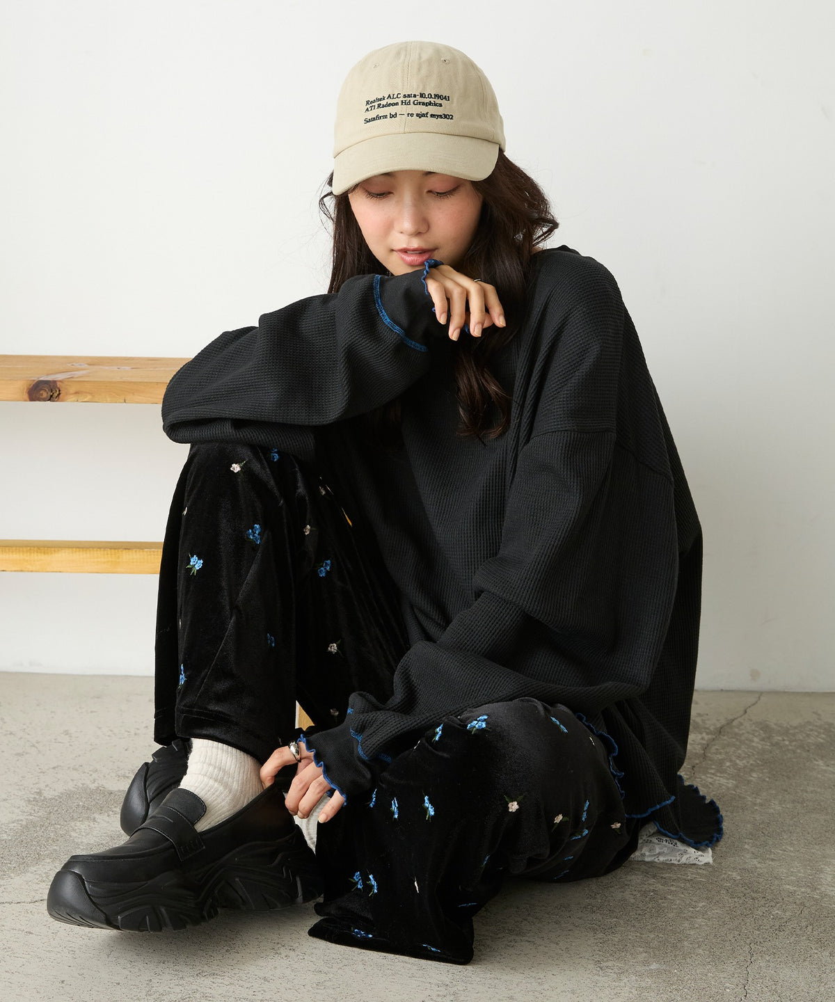 forksy. Oversized Waffle Tee - Image 46