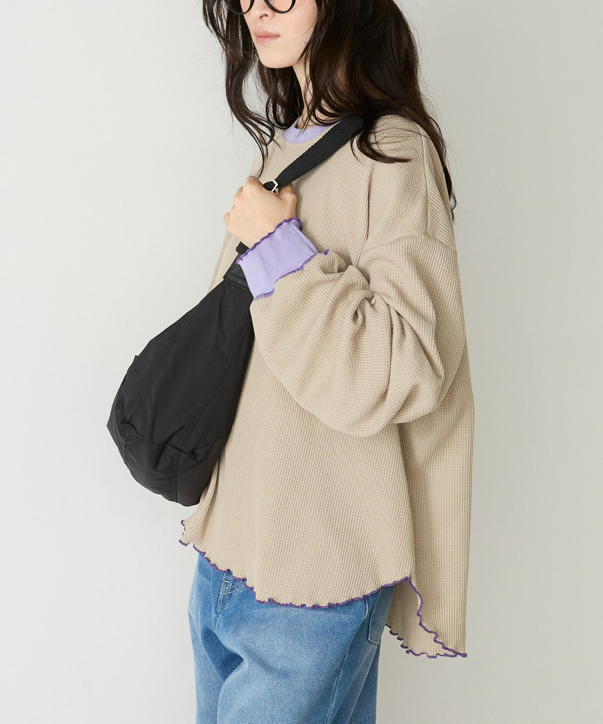 forksy. Oversized Waffle Tee - Image 81