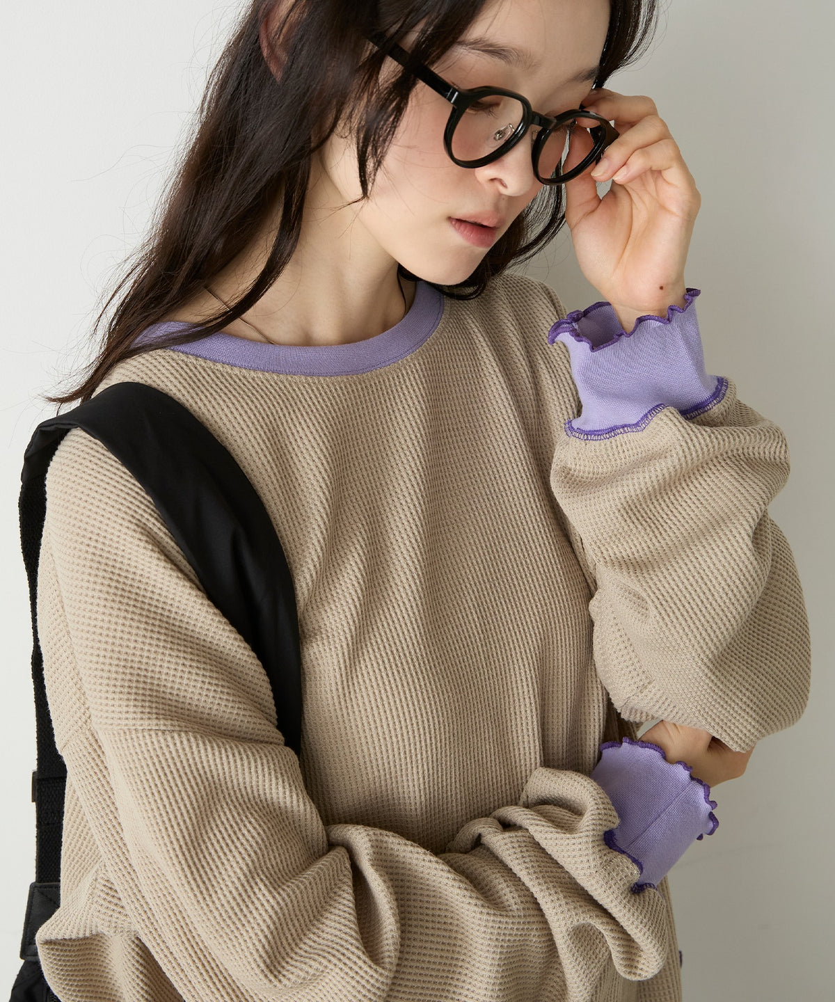 forksy. Oversized Waffle Tee - Image 82