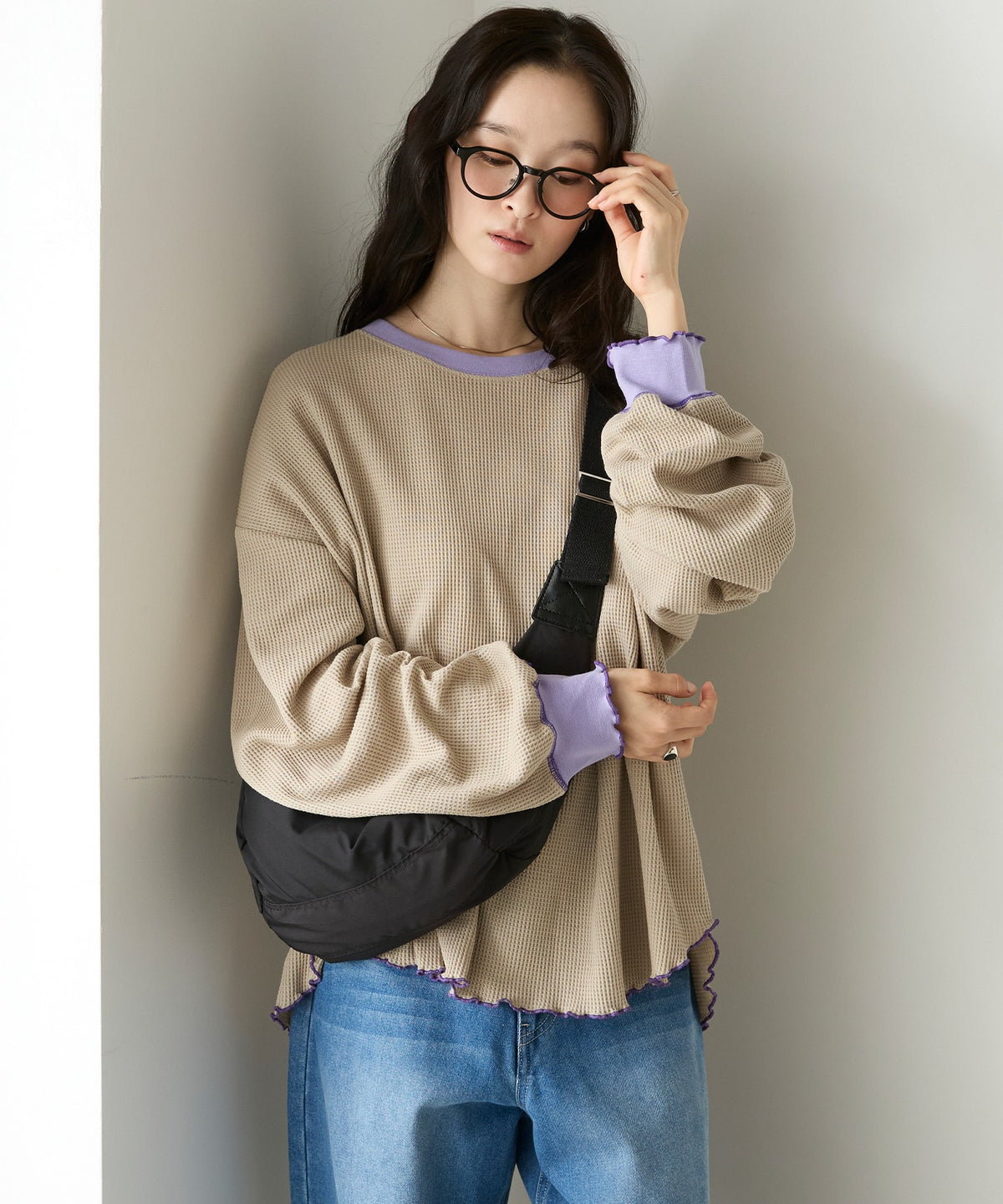 forksy. Oversized Waffle Tee - Image 84