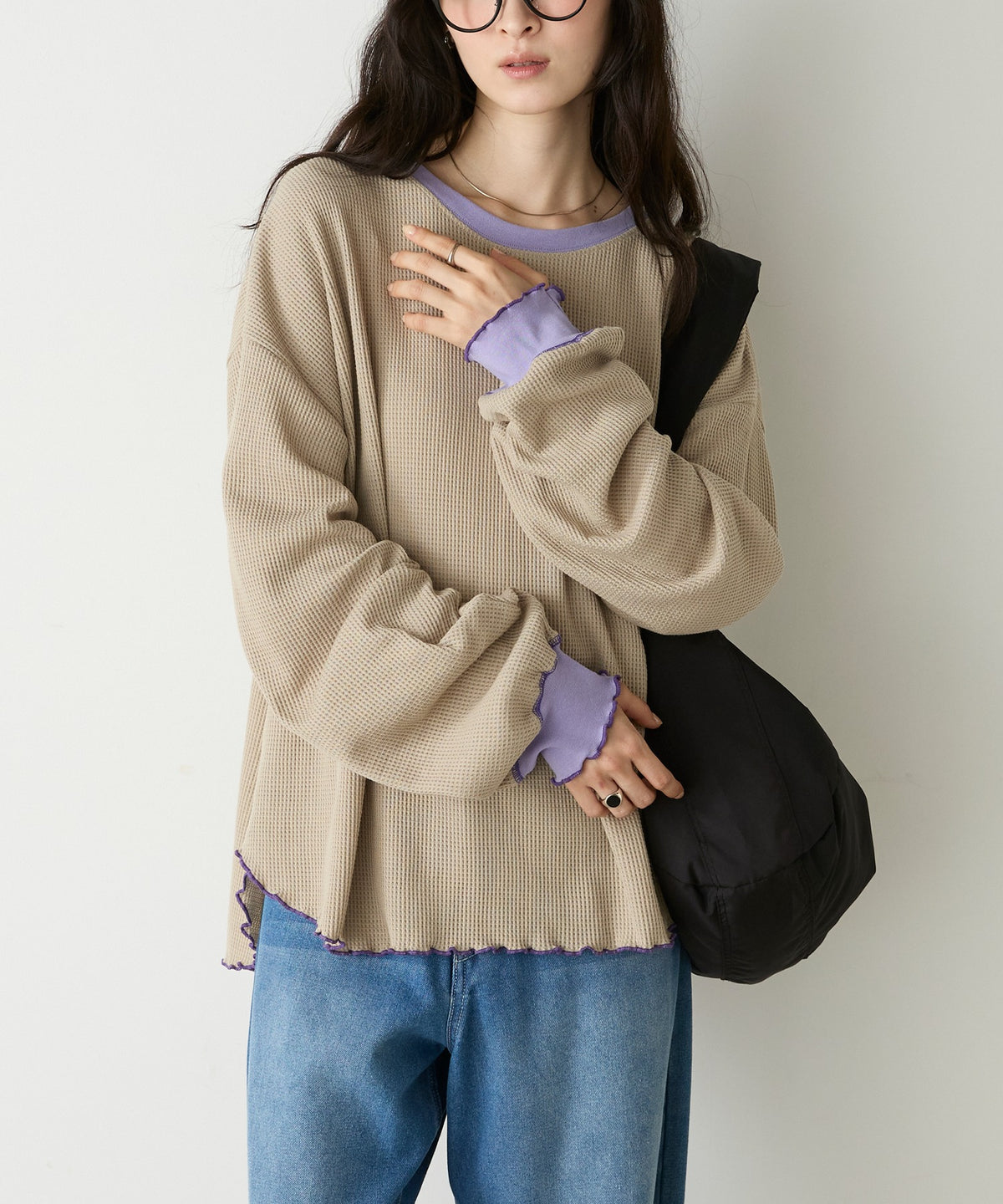 forksy. Oversized Waffle Tee - Image 86