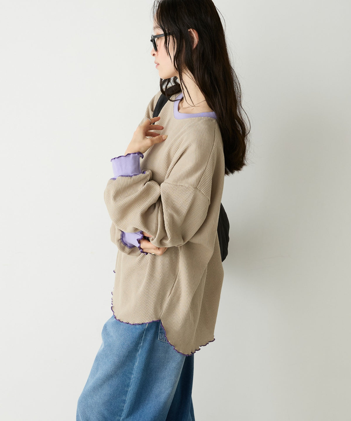 forksy. Oversized Waffle Tee - Image 88