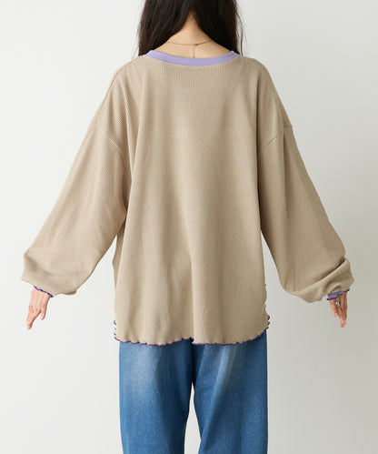 forksy. Oversized Waffle Tee - Image 100