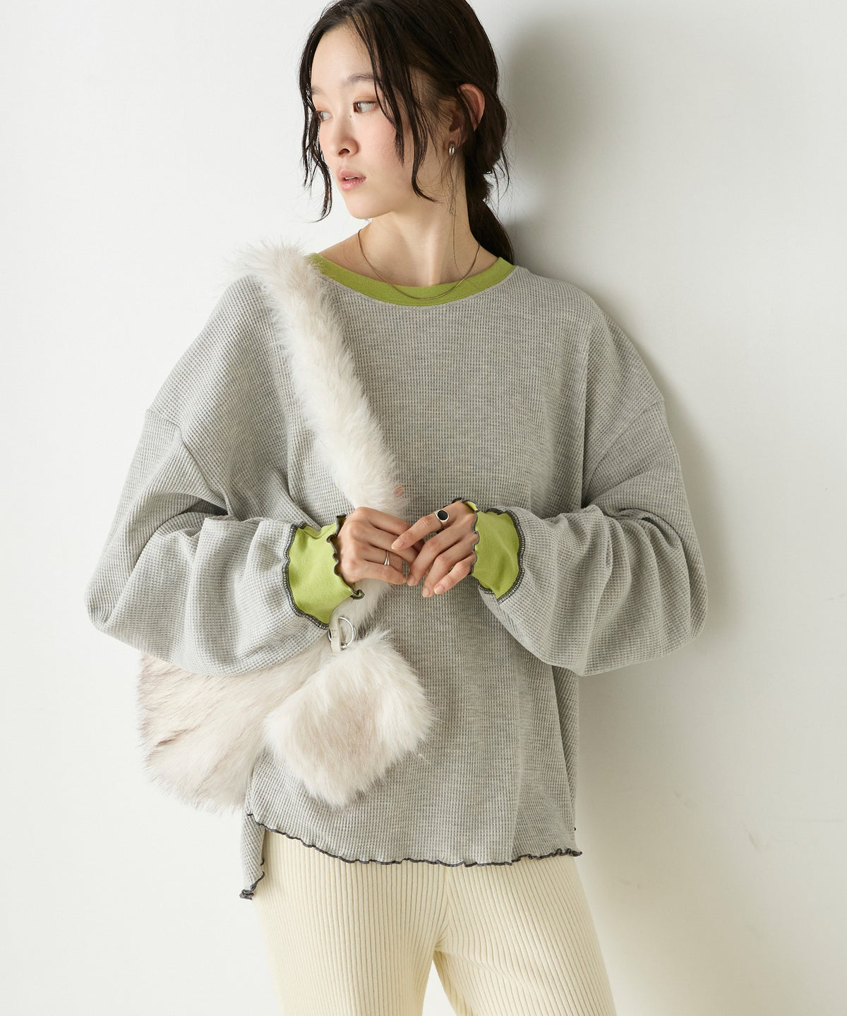 forksy. Oversized Waffle Tee - Image 48
