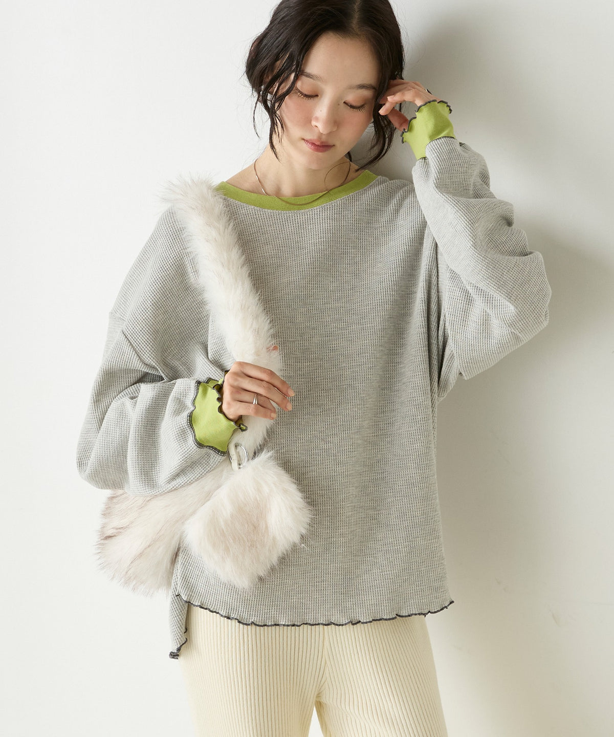 forksy. Oversized Waffle Tee - Image 51