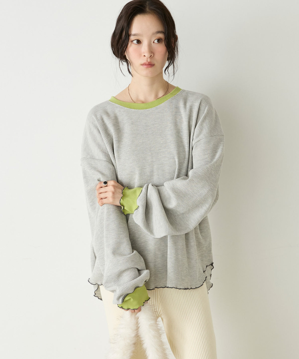 forksy. Oversized Waffle Tee - Image 52