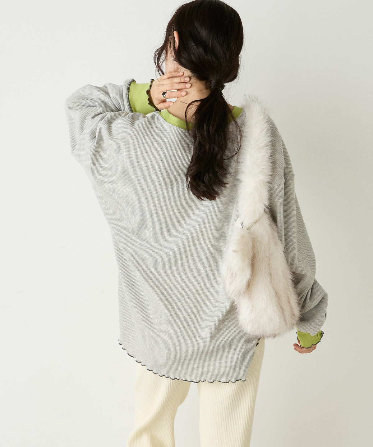 forksy. Oversized Waffle Tee - Image 54