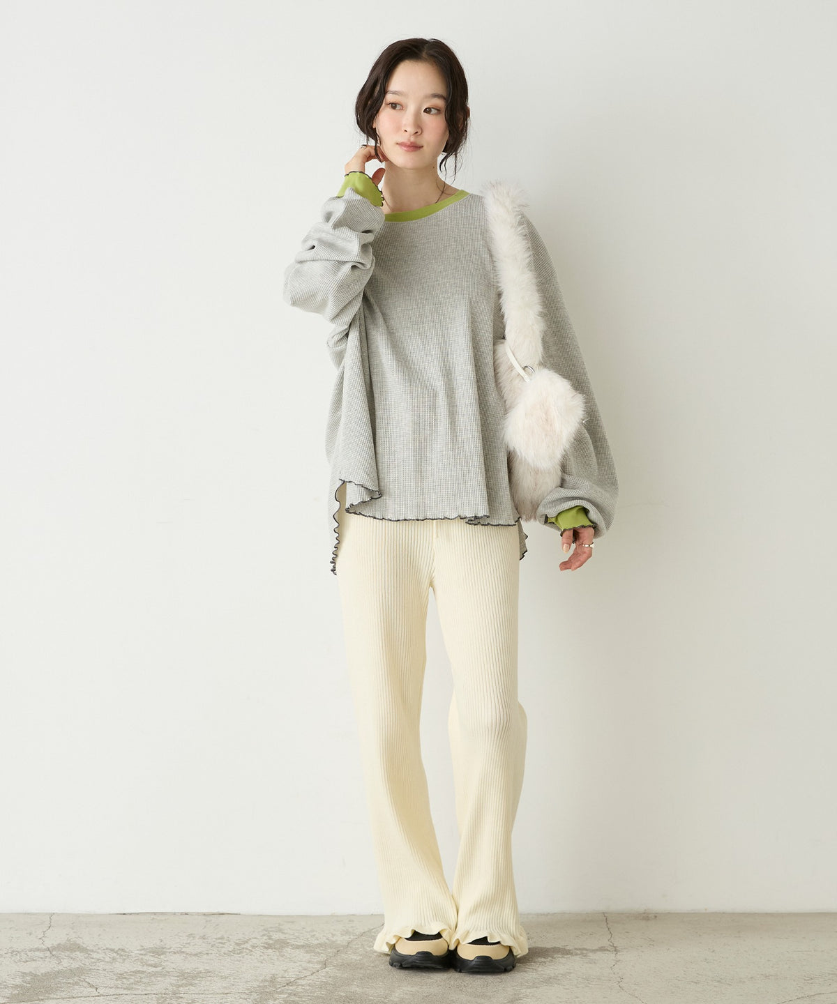 forksy. Oversized Waffle Tee - Image 55