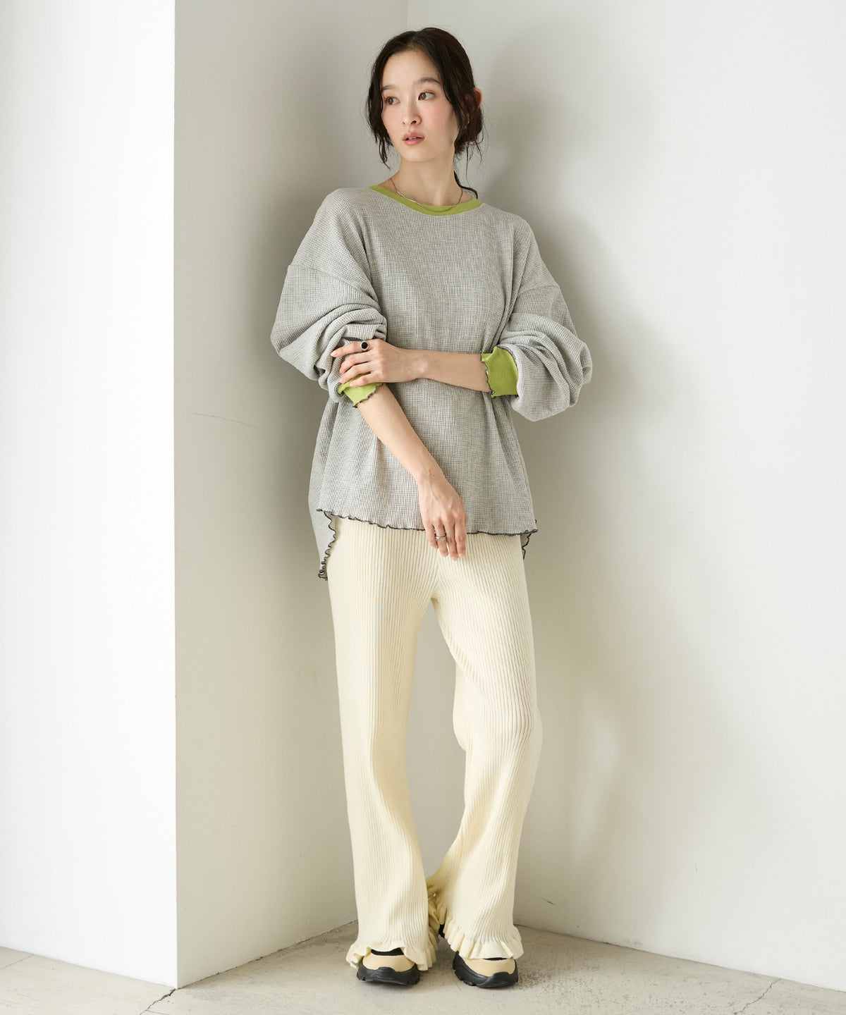 forksy. Oversized Waffle Tee - Image 56