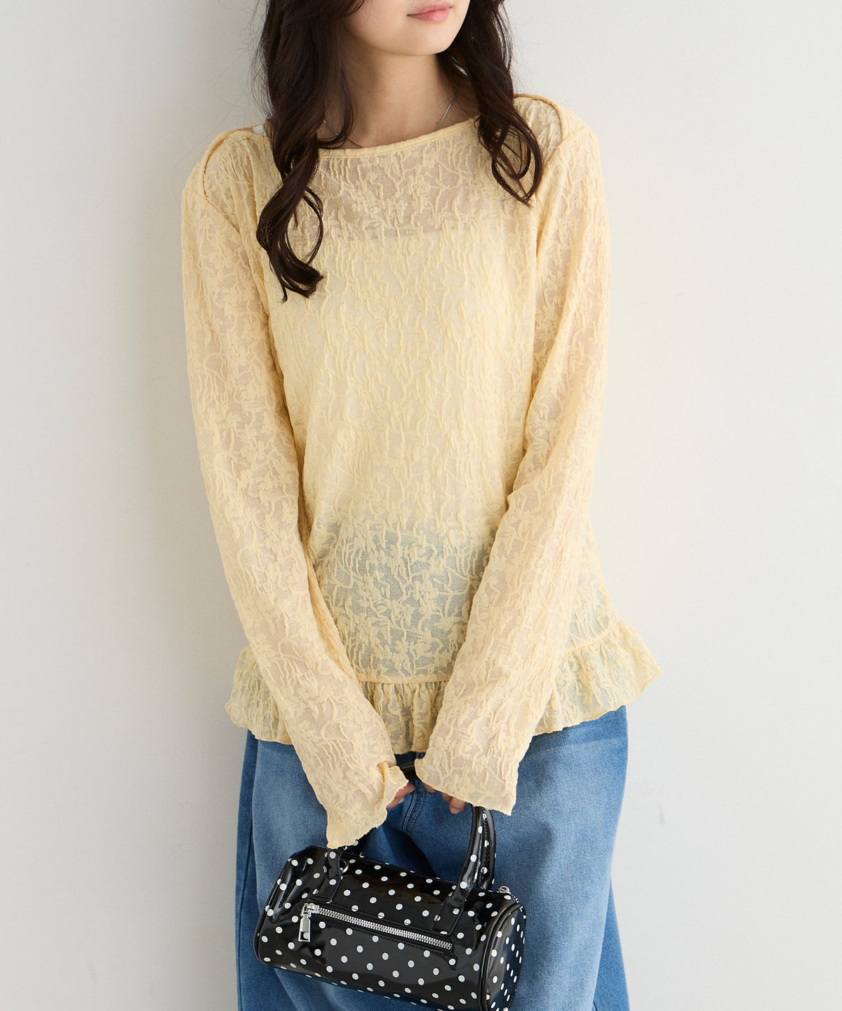 forksy. flower lace 船領木耳邊Top - Image 32