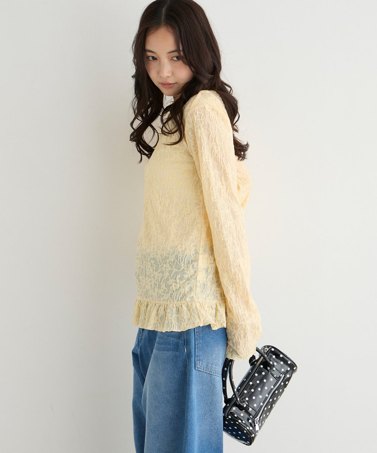 forksy. flower lace 船領木耳邊Top - Image 35