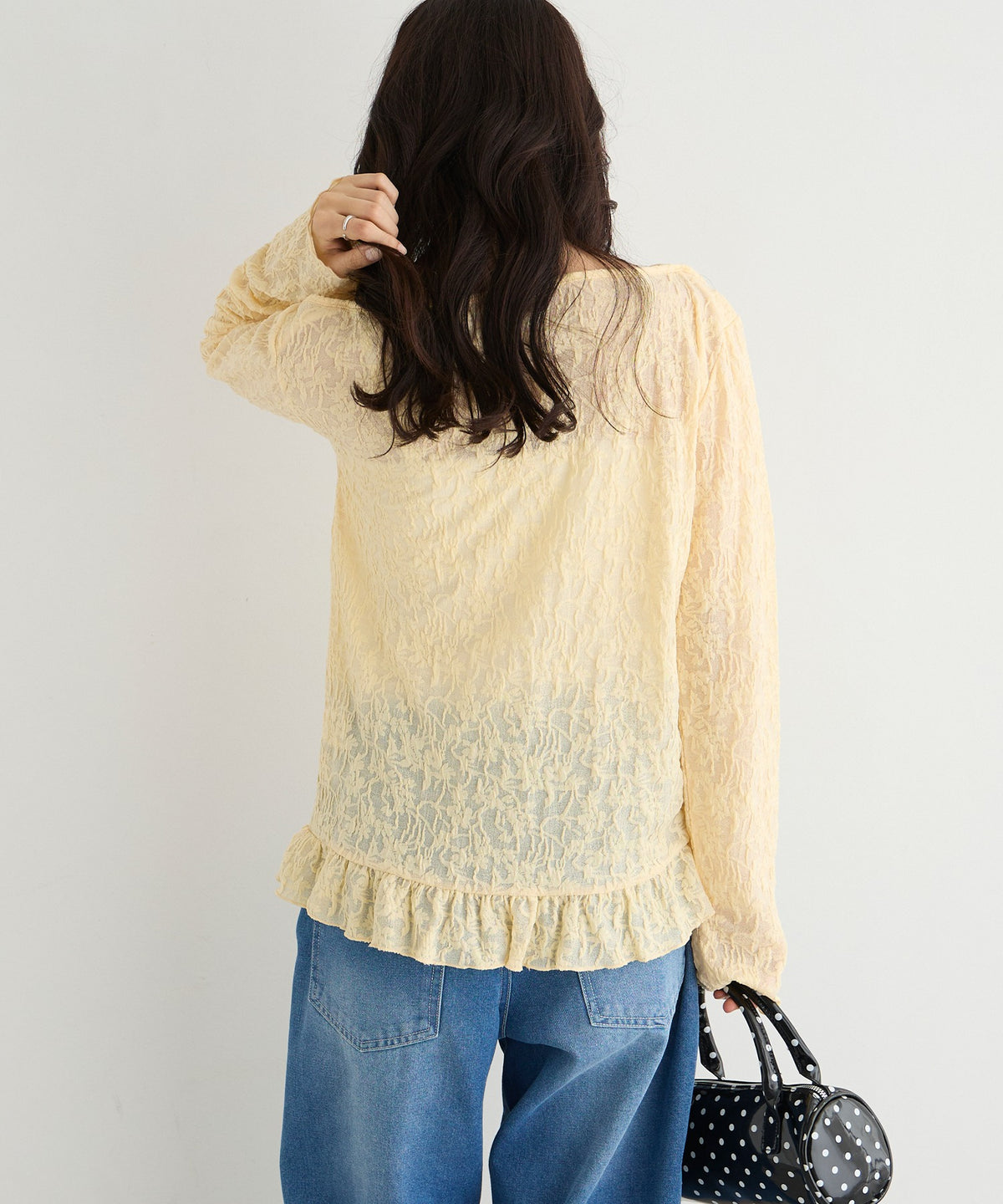 forksy. flower lace 船領木耳邊Top - Image 36