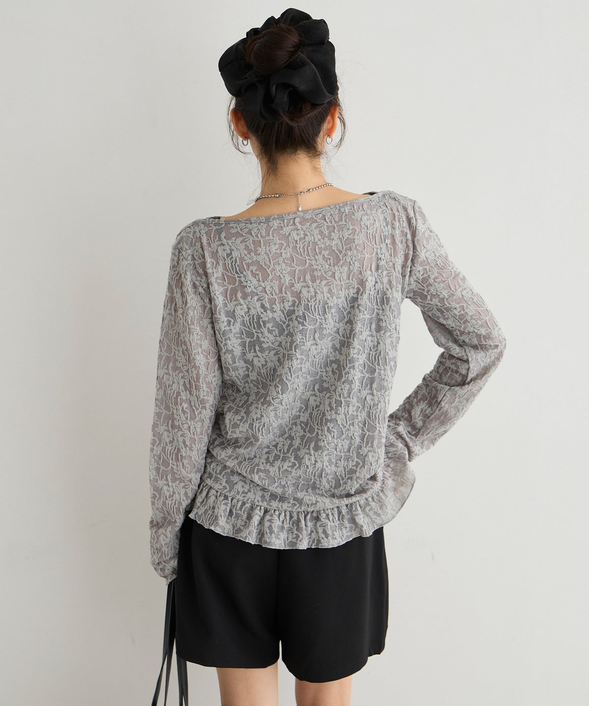 forksy. flower lace 船領木耳邊Top - Image 30