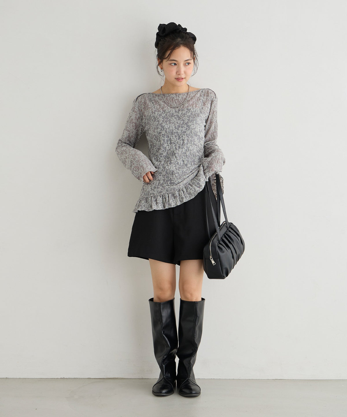 forksy. flower lace 船領木耳邊Top - Image 31