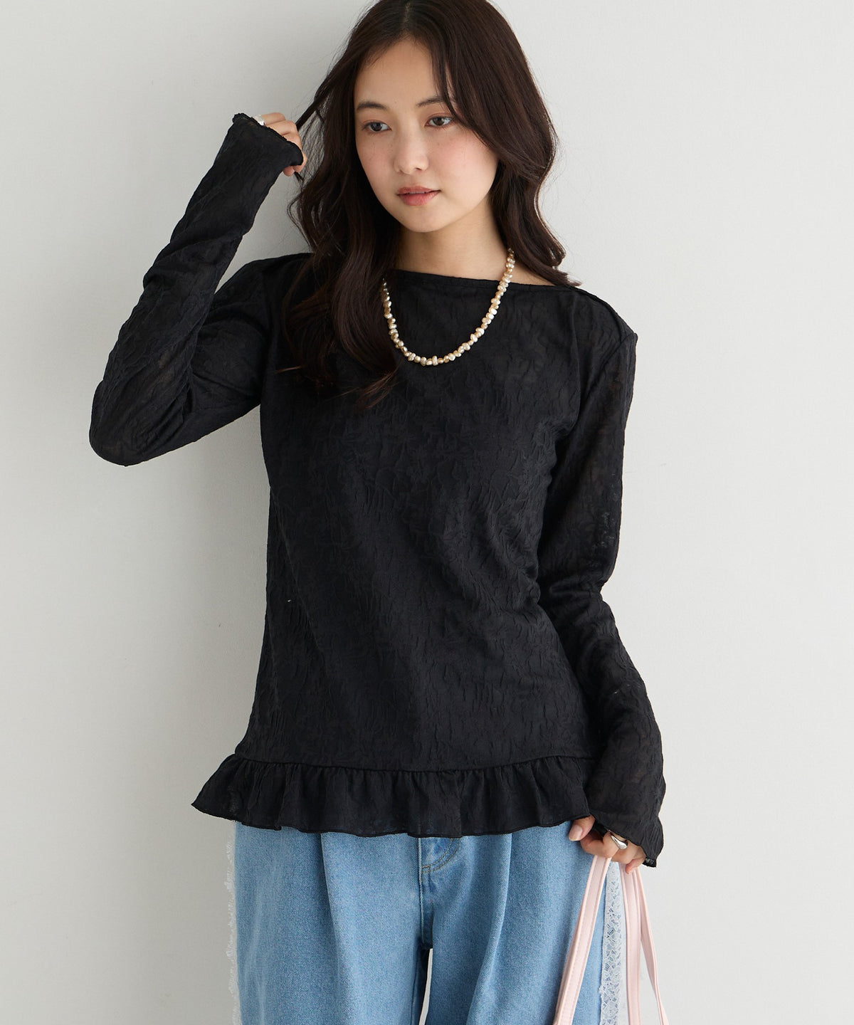 forksy. flower lace 船領木耳邊Top - Image 18