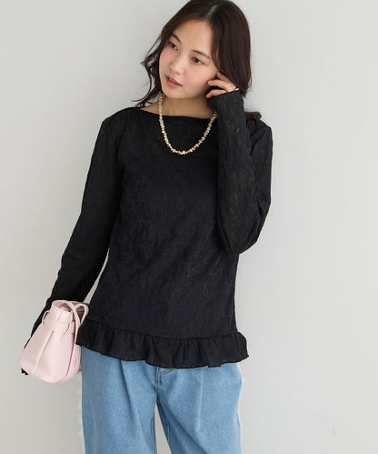 forksy. flower lace 船領木耳邊Top - Image 19