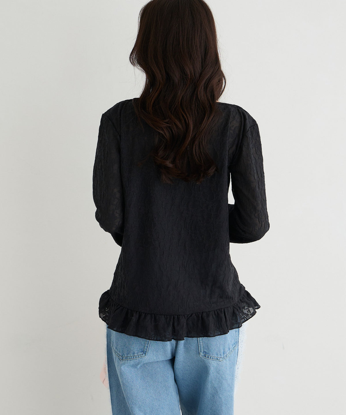 forksy. flower lace 船領木耳邊Top - Image 22