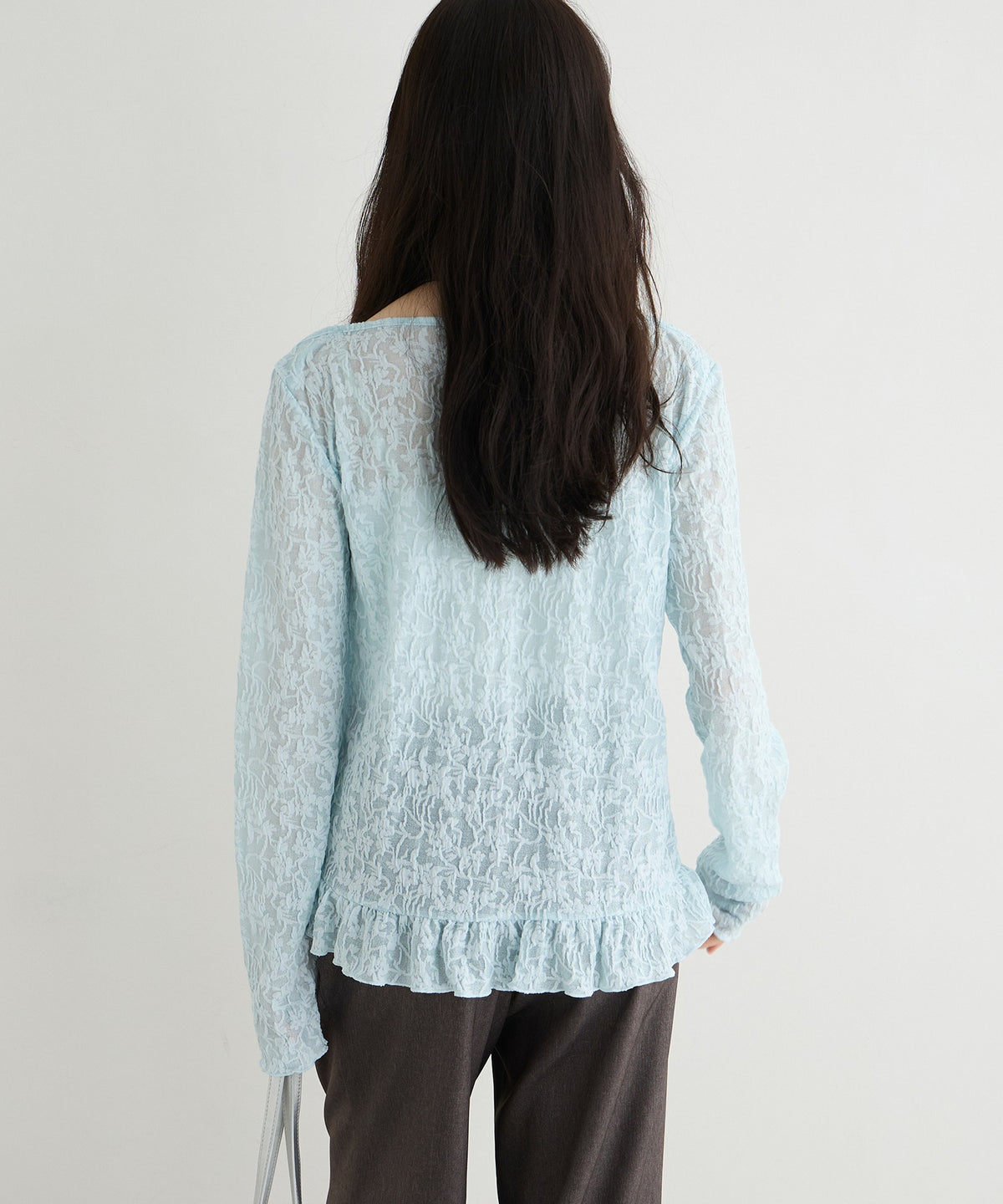 forksy. flower lace 船領木耳邊Top - Image 49