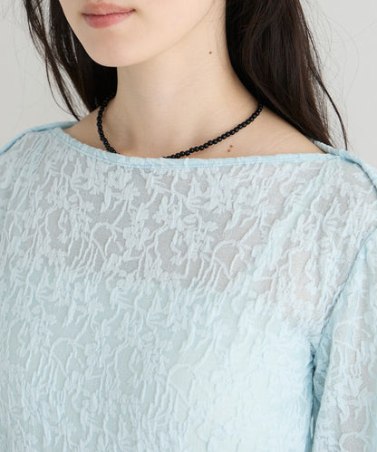forksy. flower lace 船領木耳邊Top - Image 52