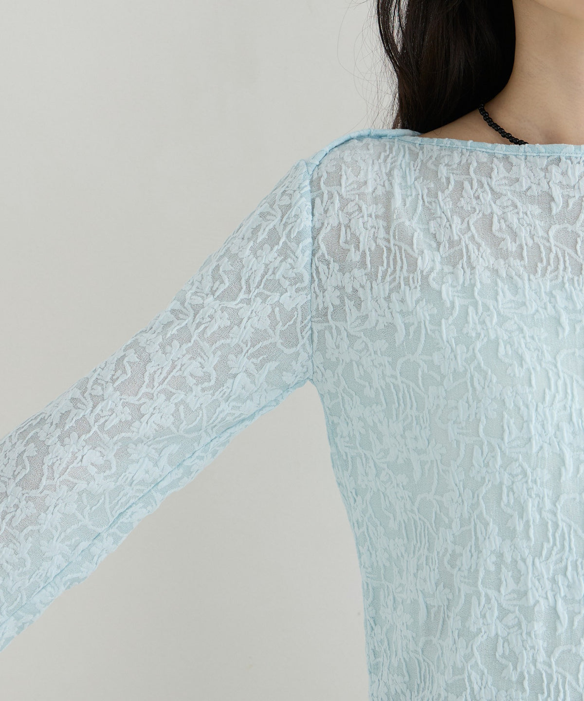 forksy. flower lace 船領木耳邊Top - Image 54