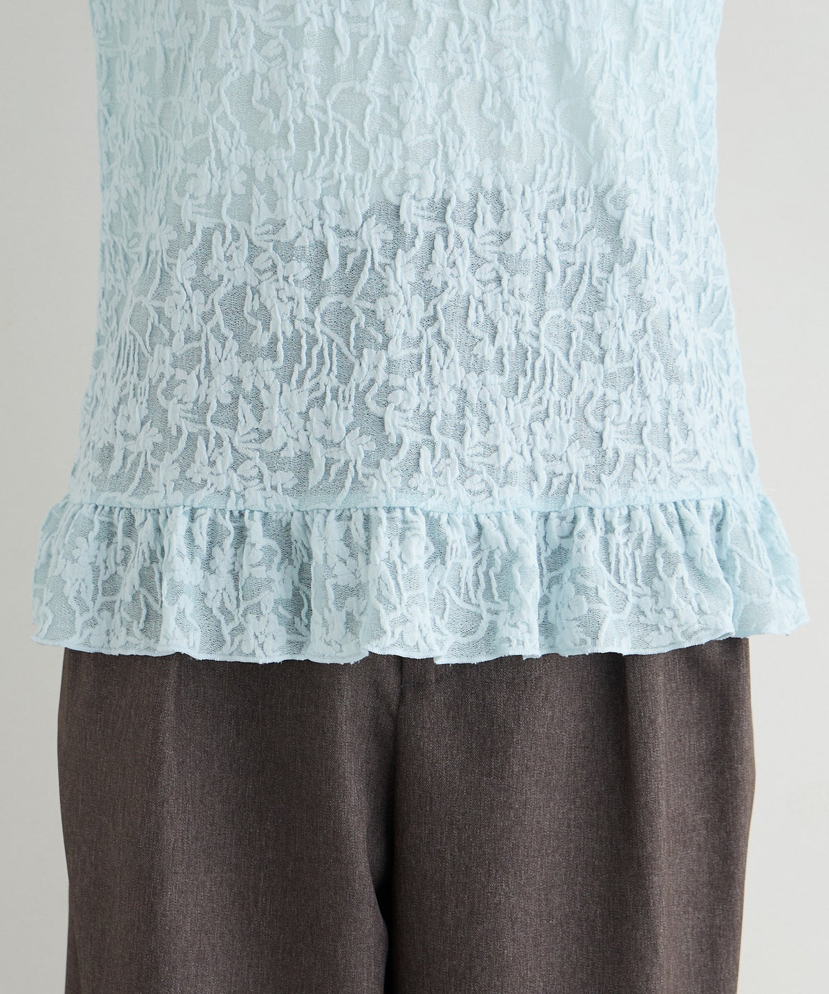 forksy. flower lace 船領木耳邊Top - Image 56