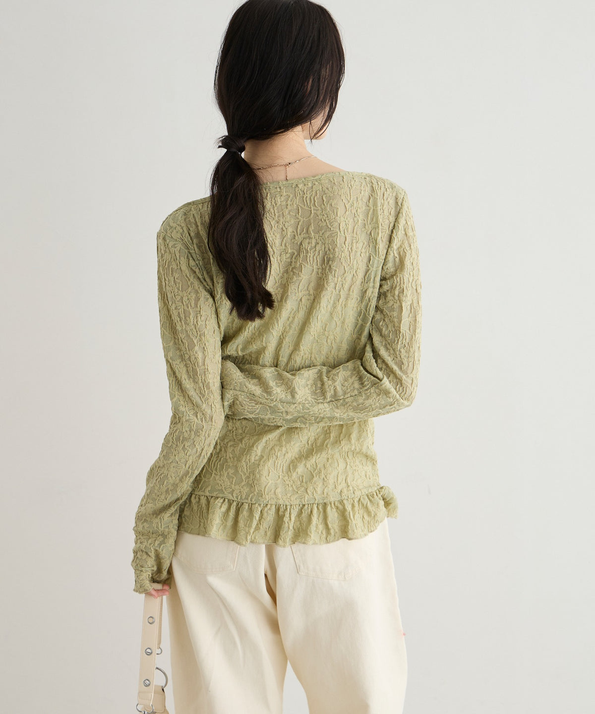forksy. flower lace 船領木耳邊Top - Image 41