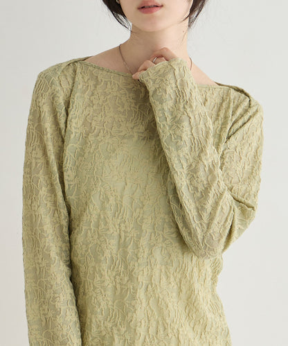 forksy. flower lace 船領木耳邊Top - Image 42