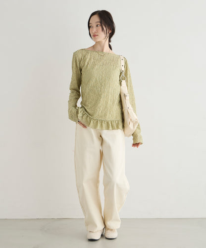 forksy. flower lace 船領木耳邊Top - Image 43