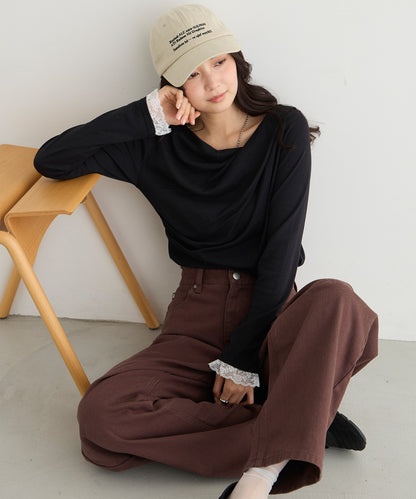 forksy. 垂墜領Lace袖口Top - Image 3