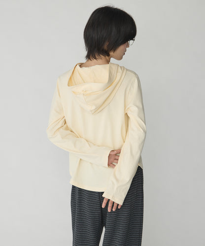 unblend 彩色紐 Henley Neck Hoodie Top - Image 28